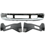 Replacement 3-Piece Kit, Front Bumper, For Models With Fender Flare Holes, Chrome, Includes (1) Bumper and (2) Bumper Bracket
