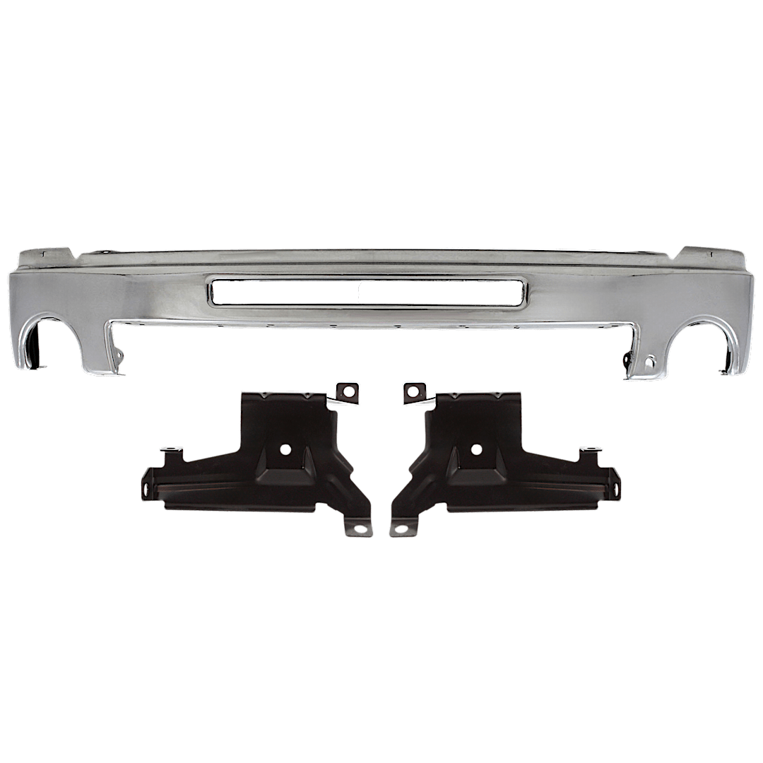 kit-071824-c735_1.png Replacement 3-Piece Kit, Front Bumper, Chrome, Includes (1) Bumper and (2) Bumper Bracket - Image 1