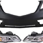 Replacement 3-Piece Kit Driver and Passenger Side HID/Xenon Headlight, Without bulb(s), OE Replacement, Includes (2) Headlight and (1) Bumper Cover