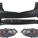 Replacement 3-Piece Kit Driver and Passenger Side HID/Xenon Headlight, Without bulb(s), OE Replacement, Includes (2) Headlight and (1) Bumper Cover