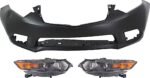 Replacement 3-Piece Kit Driver and Passenger Side HID/Xenon Headlight, Without bulb(s), OE Replacement, Includes (2) Headlight and (1) Bumper Cover