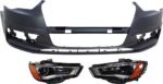 Replacement 3-Piece Kit Driver and Passenger Side HID/Xenon Headlight, Without bulb(s), OE Replacement, Includes (2) Headlight and (1) Bumper Cover