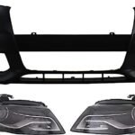 Replacement 3-Piece Kit Driver and Passenger Side HID/Xenon Headlight, Without bulb(s), OE Replacement, Includes (2) Headlight and (1) Bumper Cover