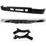 Replacement 4-Piece Kit, Front Bumper, Chrome, Includes (1) Bumper, (2) Bumper Bracket, and (1) Bumper Cover