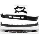 Replacement 5-Piece Kit, Front Bumper, Chrome, Includes (1) Bumper, (2) Bumper Bracket, (1) Bumper Cover, and (1) Valance