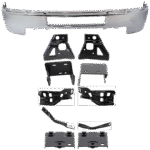 Replacement 11-Piece Kit, Front Bumper, Chrome, Includes (1) Bumper and (10) Bumper Bracket