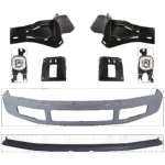 Replacement 7-Piece Kit, Front Bumper, Paint to Match, Includes (1) Bumper, (4) Bumper Bracket, (1) Fog Light, and (1) Valance