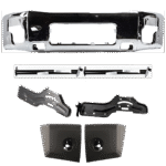 Replacement 7-Piece Kit, Front Bumper, Chrome, Includes (1) Bumper, (4) Bumper Bracket, and (2) Bumper End