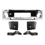 Replacement 5-Piece Kit, Front Bumper, Chrome, Includes (1) Bumper, (2) Bumper Bracket, and (2) Bumper End