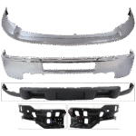 Replacement 5-Piece Kit, Front Bumper, Chrome, Includes (1) Bumper, (2) Bumper Bracket, (1) Bumper Trim, and (1) Valance