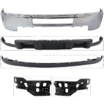 Replacement 5-Piece Kit, Front Bumper, Chrome, Includes (1) Bumper, (2) Bumper Bracket, and (2) Valance