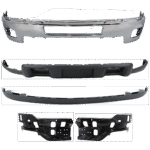 Replacement 5-Piece Kit, Front Bumper, Chrome, Includes (1) Bumper, (2) Bumper Bracket, and (2) Valance