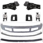 Replacement 9-Piece Kit, Front Bumper, Paint to Match, Includes (1) Bumper, (4) Bumper Bracket, (1) Bumper Trim, (2) Fog Light, and (1) Valance