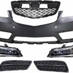Replacement 6-Piece Kit Driver and Passenger Side LED Headlight, With bulb(s), OE Replacement, Includes (1) Bumper Cover, (1) Grille Assembly, (2) Headlight and (2) Fog Light Cover