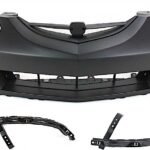 Replacement 3-Piece Kit, Front Primed Bumper Cover, Includes (2) Bumper Bracket and (1) Bumper Cover