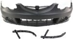 Replacement 3-Piece Kit, Front Primed Bumper Cover, Includes (2) Bumper Bracket and (1) Bumper Cover