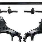 TrueDrive 7-Piece Kit Front, Driver and Passenger Side, Lower Control Arm Kit, Includes (1) Center Link, (2) Control Arm, and (4) Tie Rod End