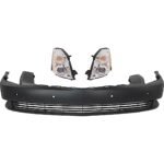 Replacement 3-Piece Kit Driver and Passenger Side HID/Xenon Headlight, With bulb(s), OE Replacement, Includes (1) Bumper Cover and (2) Headlight