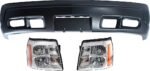 Replacement 3-Piece Kit Driver and Passenger Side HID/Xenon Headlight, Without bulb(s), OE Replacement, Includes (1) Bumper Cover and (2) Headlight
