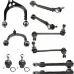 TrueDrive 10-Piece Kit Front, Driver and Passenger Side, Upper and Lower, Forward and Rearward Control Arm Kit, Includes (2) Ball Joint, (6) Control Arm, and (2) Sway Bar Link
