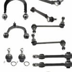 TrueDrive 16-Piece Kit Front, Driver and Passenger Side, Upper and Lower, Forward and Rearward Control Arm Kit, Includes (2) Ball Joint, (6) Control Arm, (2) Sway Bar Link, (4) Tie Rod End, and (2) Wheel Hub