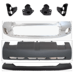Replacement 7-Piece Kit, Bumper, Chrome, Includes (1) Bumper, (4) Bumper Bracket, (1) Bumper Cover, and (1) Valance