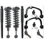 TrueDrive 10-Piece Kit Front and Rear, Driver and Passenger Side Shock and Fully Loaded Strut with Ball Joints, Control Arms, and Tie Rod Ends, AWD/4WD