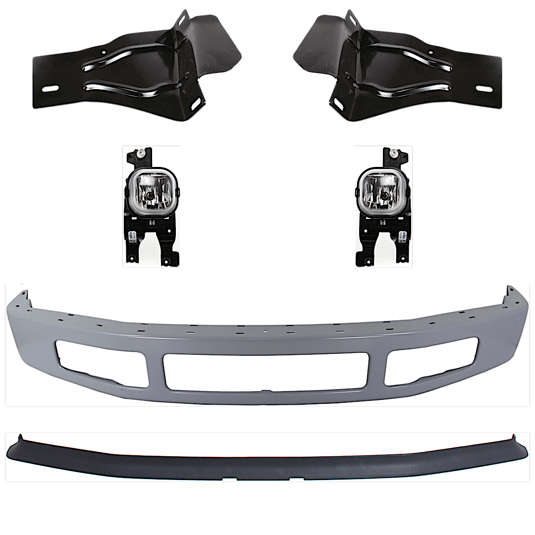 kit-072924-c1265_1.png Replacement 6-Piece Kit, Bumper, Paint to Match, Includes (1) Bumper, (2) Bumper Bracket, (2) Fog Light, and (1) Valance - Image 1