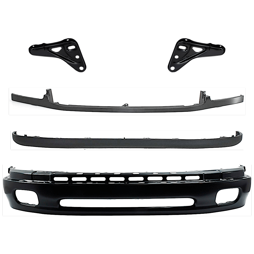 kit-072924-c1284_1.png Replacement 6-Piece Kit, Front, Lower Bumper, Painted Black, Includes (1) Bumper, (2) Bumper Bracket, (1) Bumper Cover, (1) Bumper Trim, and (1) Valance - Image 1