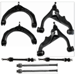 TrueDrive 8-Piece Kit Front, Driver and Passenger Side, Upper and Lower Control Arms, Includes (4) Control Arm, (2) Sway Bar Link, and (2) Tie Rod End