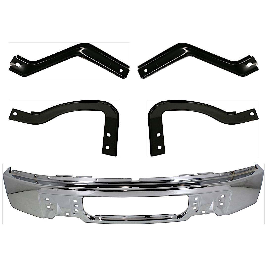 kit-072924-c1634_1.png Replacement 5-Piece Kit, Bumper, Chrome, Includes (1) Bumper and (4) Bumper Bracket - Image 1