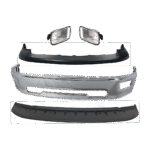 Replacement 5-Piece Kit, Bumper, For Models Without Sport Package, Chrome, Includes (1) Bumper, (1) Bumper Cover, (2) Fog Light, and (1) Valance
