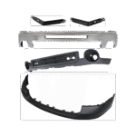 Replacement 5-Piece Kit, Bumper, Chrome, Includes (1) Bumper, (2) Bumper Bracket, (1) Bumper Cover, and (1) Valance