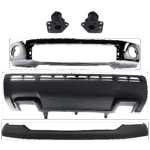 Replacement 5-Piece Kit, Bumper, Chrome, Includes (1) Bumper, (2) Bumper Bracket, (1) Bumper Cover, and (1) Valance
