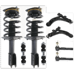 TrueDrive 8-Piece Kit Fully Loaded Struts with Control Arms, Sway Bar Links, and Tie Rod Ends