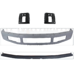 Replacement 4-Piece Kit, Bumper, Paint to Match, Includes (1) Bumper, (2) Bumper Bracket, and (1) Valance