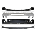 Replacement 4-Piece Kit, Bumper, Chrome, Includes (1) Bumper, (1) Bumper Bracket, and (2) Valance