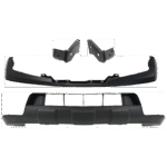 Replacement 4-Piece Kit Front, Upper Bumper Trim, Primed, with Bumper Brackets and Valance