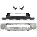 Replacement 4-Piece Kit, Bumper, Chrome, Includes (1) Bumper, (2) Bumper Bracket, and (1) Valance