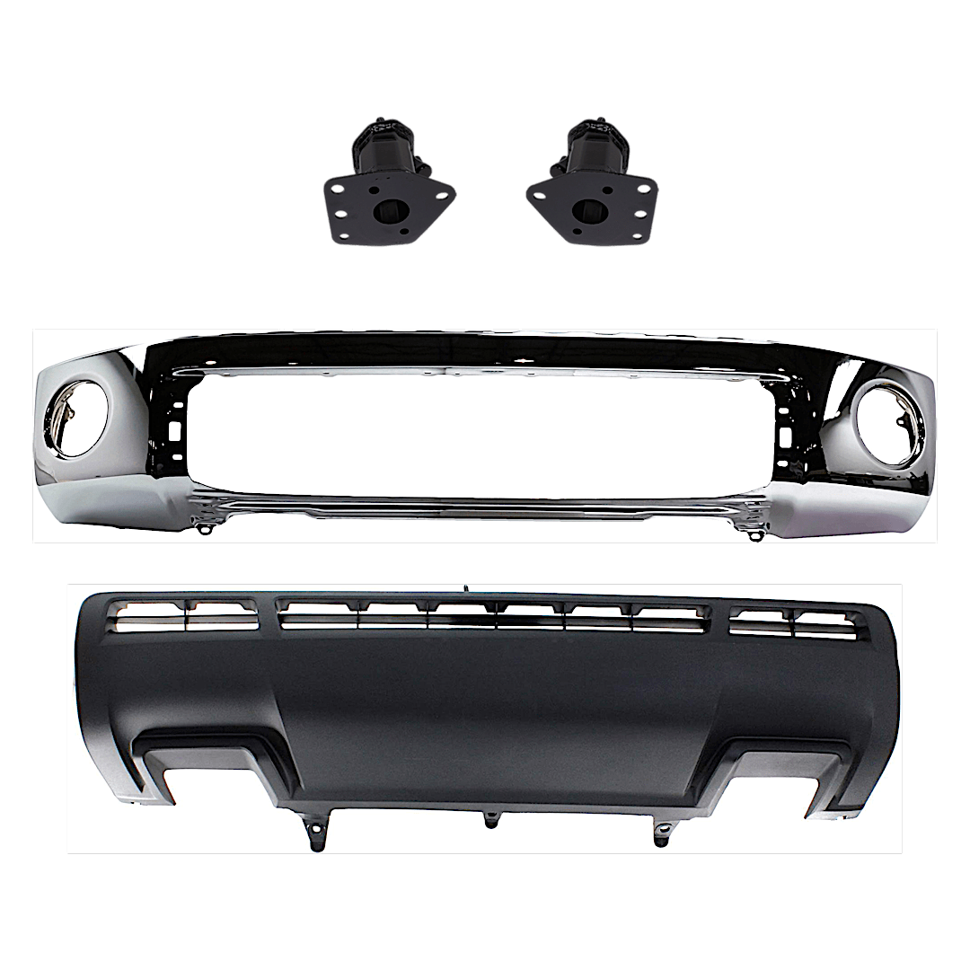 kit-072924-c2278_1.png Replacement 4-Piece Kit, Bumper, Chrome, Includes (1) Bumper, (2) Bumper Bracket, and (1) Valance - Image 1