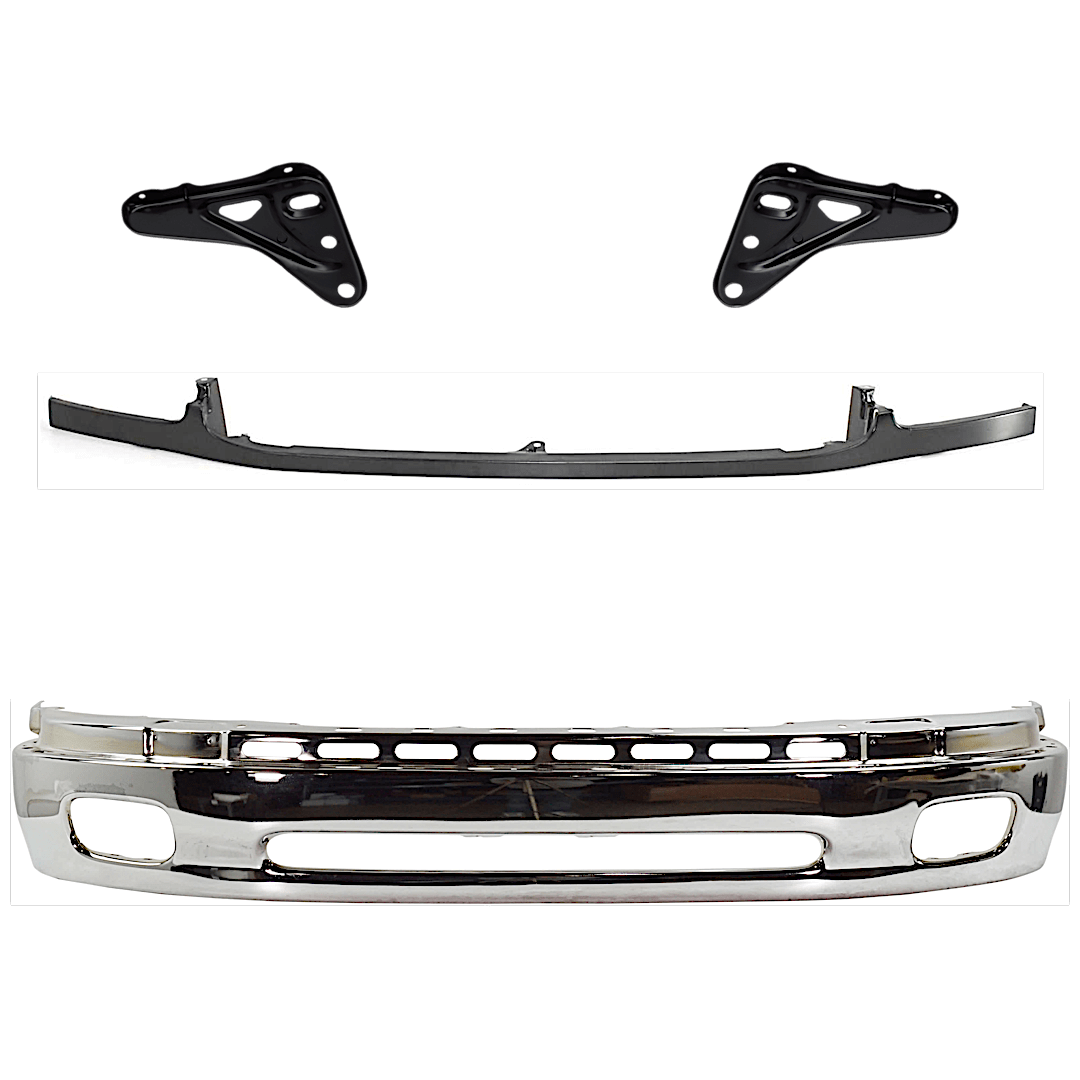 kit-072924-c2308_1.png Replacement 4-Piece Kit, Bumper, Chrome, Includes (1) Bumper, (2) Bumper Bracket, and (1) Bumper Trim - Image 1