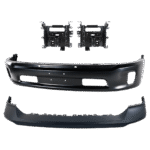 Replacement 4-Piece Kit, Front, Lower Bumper, For Models With Two Piece Bumper Type, Painted Black, Includes (1) Bumper, (2) Bumper Bracket, and (1) Bumper Cover