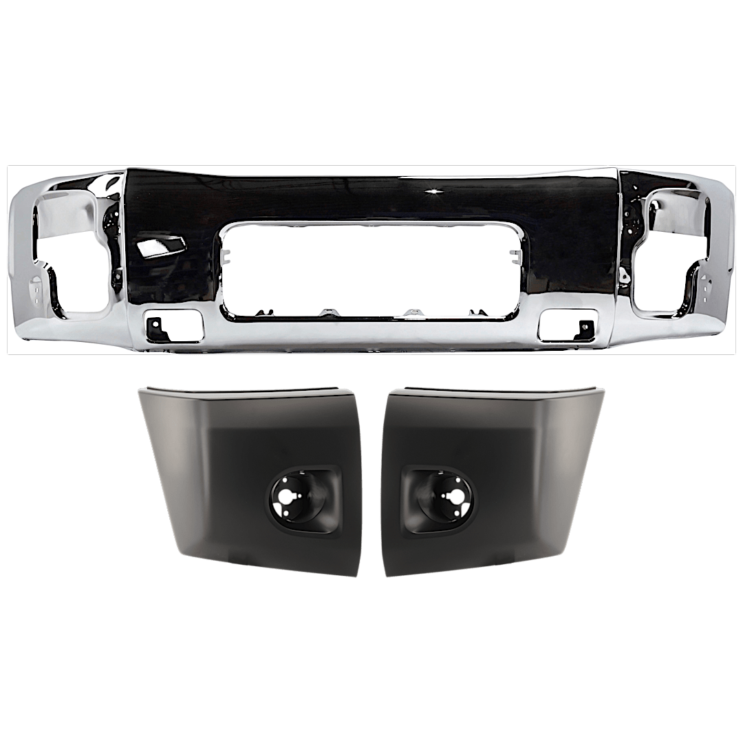 kit-072924-c3085_1.png Replacement 3-Piece Kit, Bumper, Chrome, Includes (1) Bumper and (2) Bumper End - Image 1