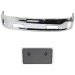 Replacement 2-Piece Kit, Front, Lower Bumper, Chrome, Includes (1) Bumper and (1) License Plate Bracket