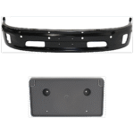 Replacement 2-Piece Kit, Front, Lower Bumper, For Models With Two Piece Bumper Type, Painted Black, Includes (1) Bumper and (1) License Plate Bracket