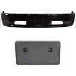 Replacement 2-Piece Kit, Front, Lower Bumper, For Models With Two-Piece Ram Logo, Painted Black, Includes (1) Bumper and (1) License Plate Bracket