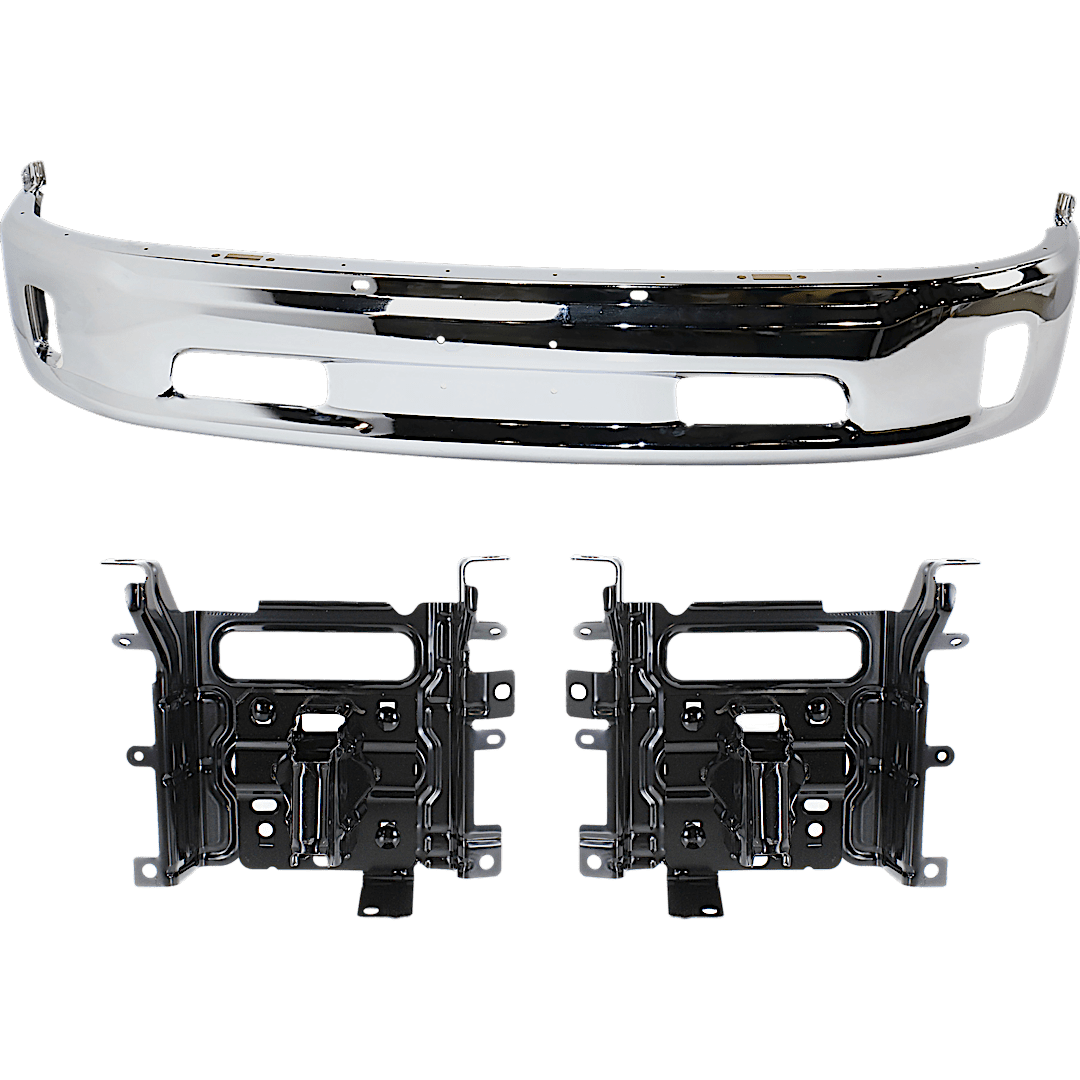 kit-072924-c3697_1.png Replacement 3-Piece Kit, Bumper, Chrome, Includes (1) Bumper and (4) Bumper Bracket - Image 1