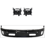 Replacement 3-Piece Kit, Bumper, For Models With Two Piece Bumper Type, Painted Black, Includes (1) Bumper and (2) Bumper Bracket
