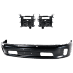 Replacement 3-Piece Kit, Bumper, For Models With Two Piece Bumper Type, Painted Black, Includes (1) Bumper and (2) Bumper Bracket