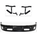 Replacement 3-Piece Kit, Bumper, For Models With Two Piece Bumper Type, Painted Black, Includes (1) Bumper and (2) Bumper Bracket